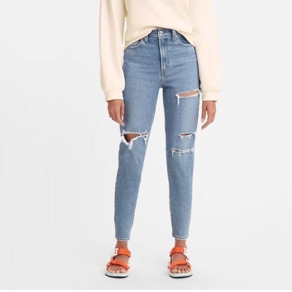 Levi's Denim - LEVI’S High Waisted Mom Jeans Distressed Medium Wash Size 24